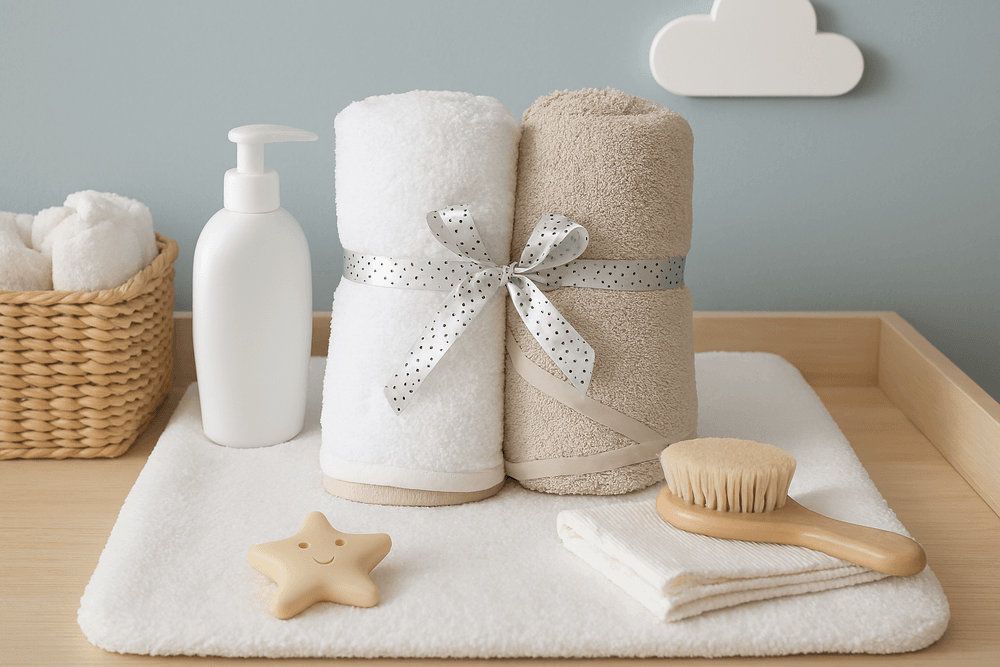 Kinder Valley - White & Grey Hooded Towels - Pack of 2