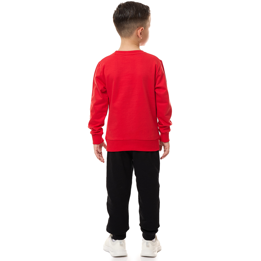 Victor and Jane - 2pc-Set - Boys' Sweatshirt And Jogger - Orange/Black