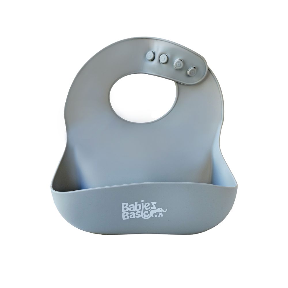 Babies Basic - Baby Silicone Feeding Set - Grey - 6 Pcs