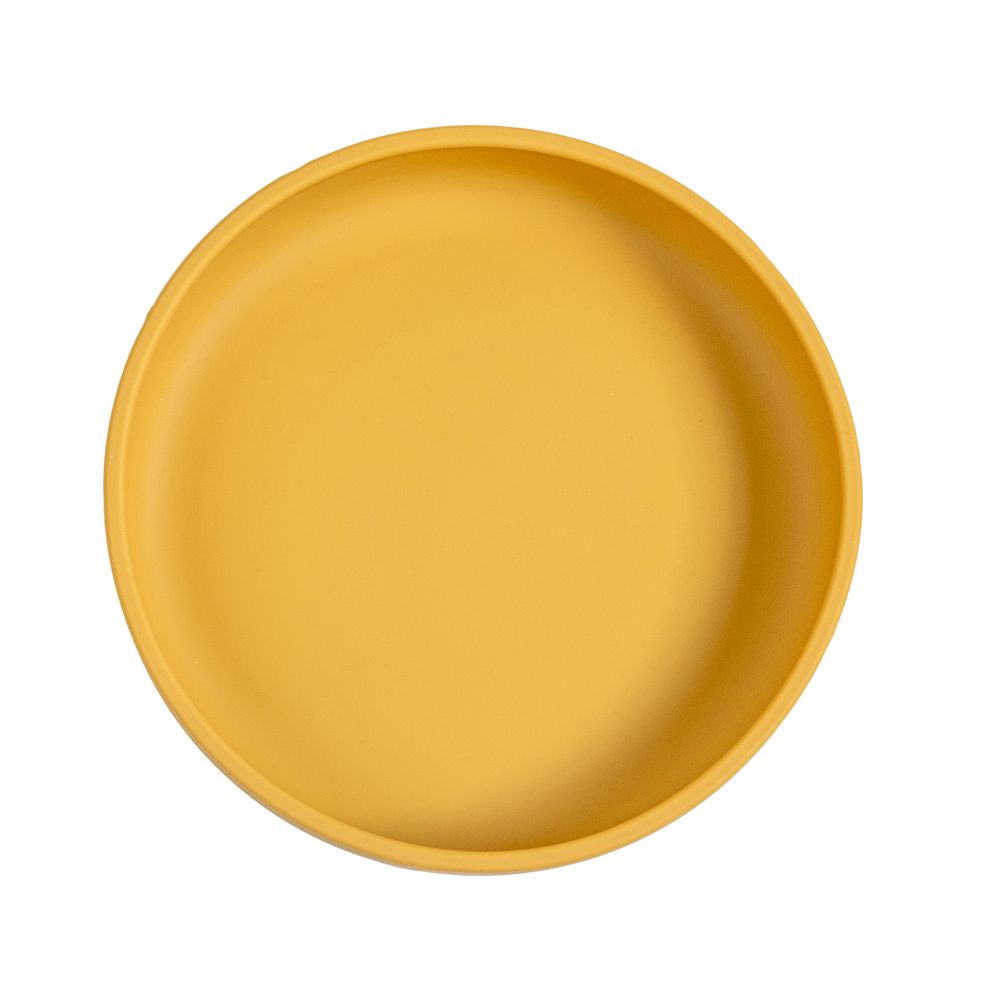 Babies Basic Baby Feeding Silicone Plate With Suction - Yellow