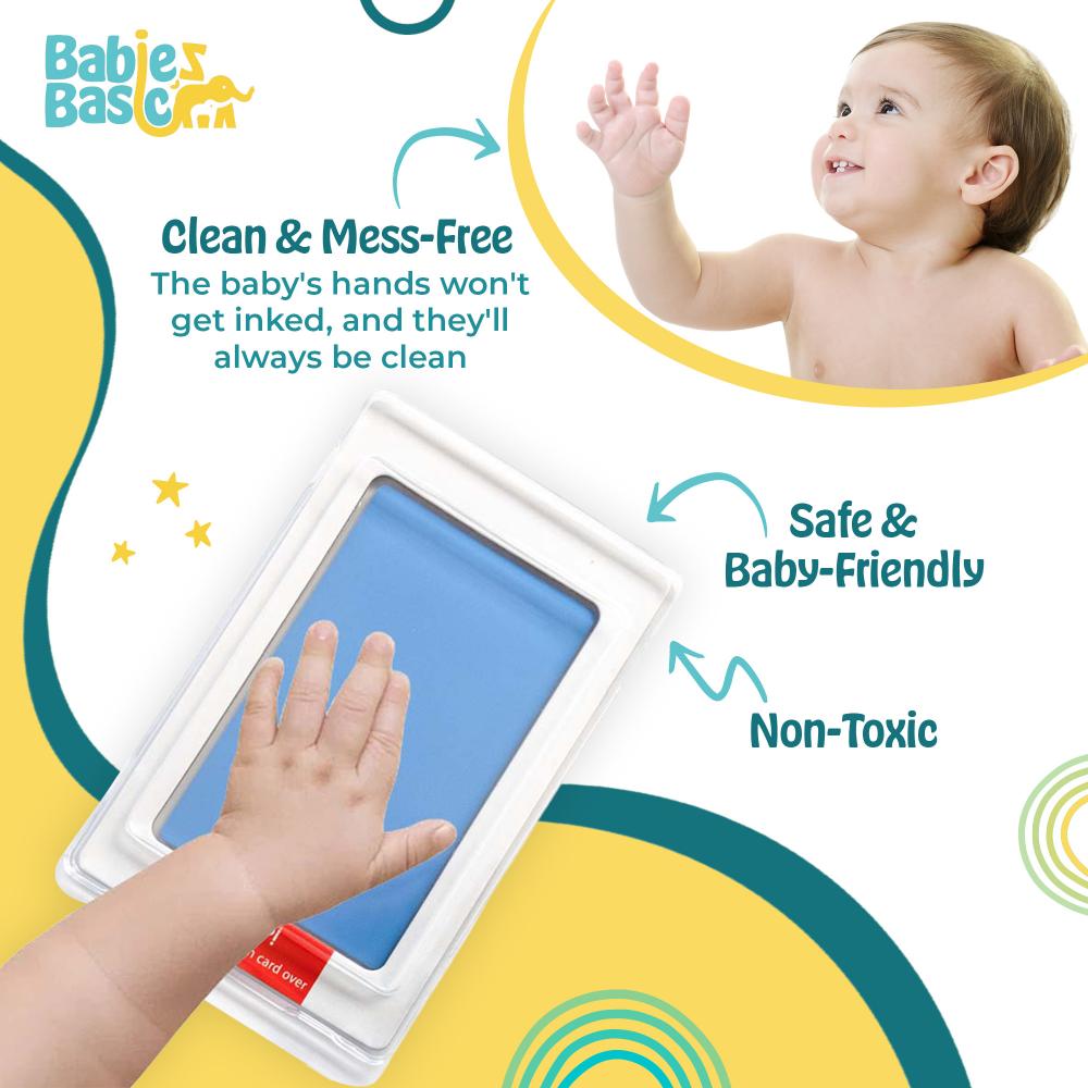 Babies Basic - Clean Fingerprint With Two Imprint Cards - 16cm - Sky Blue