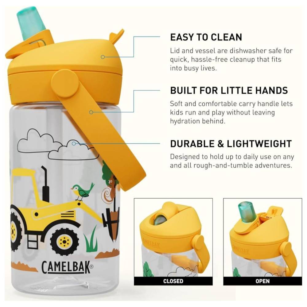 Camelbak - Kids Thrive Flip Straw Water Bottle - Tractors & Trees - 0.4 L