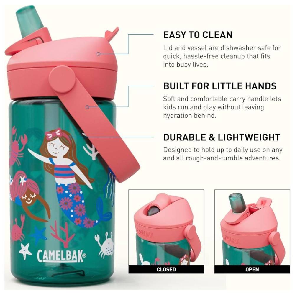 Camelbak - Kids Thrive Flip Straw Water Bottle - Mermaid Friends - 0.4 L