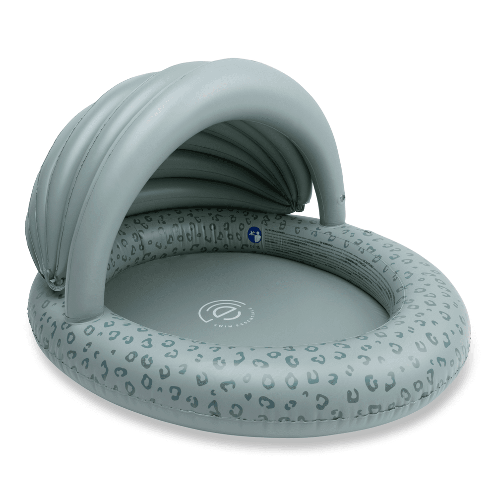 سويم اسنشيالز - مسبح بغطاء قابل للنفخ - بطبعة فهد - أخضر - 100 سم