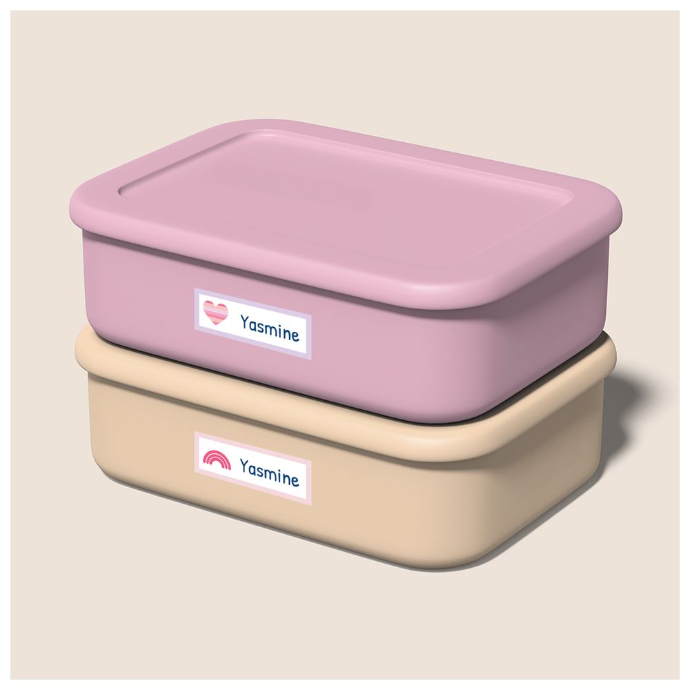 BonBon - Personalized Labels - Pack of 30 - Heart & Rainbows