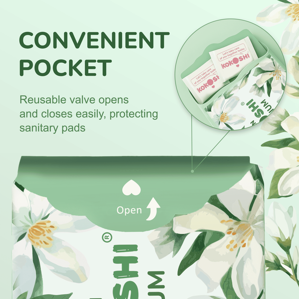 Kokoshi - Premium Daily Panty Liners For Women – Ultra Soft - Ultra Thin - High Absorbency - 160mm - 30 Pcs