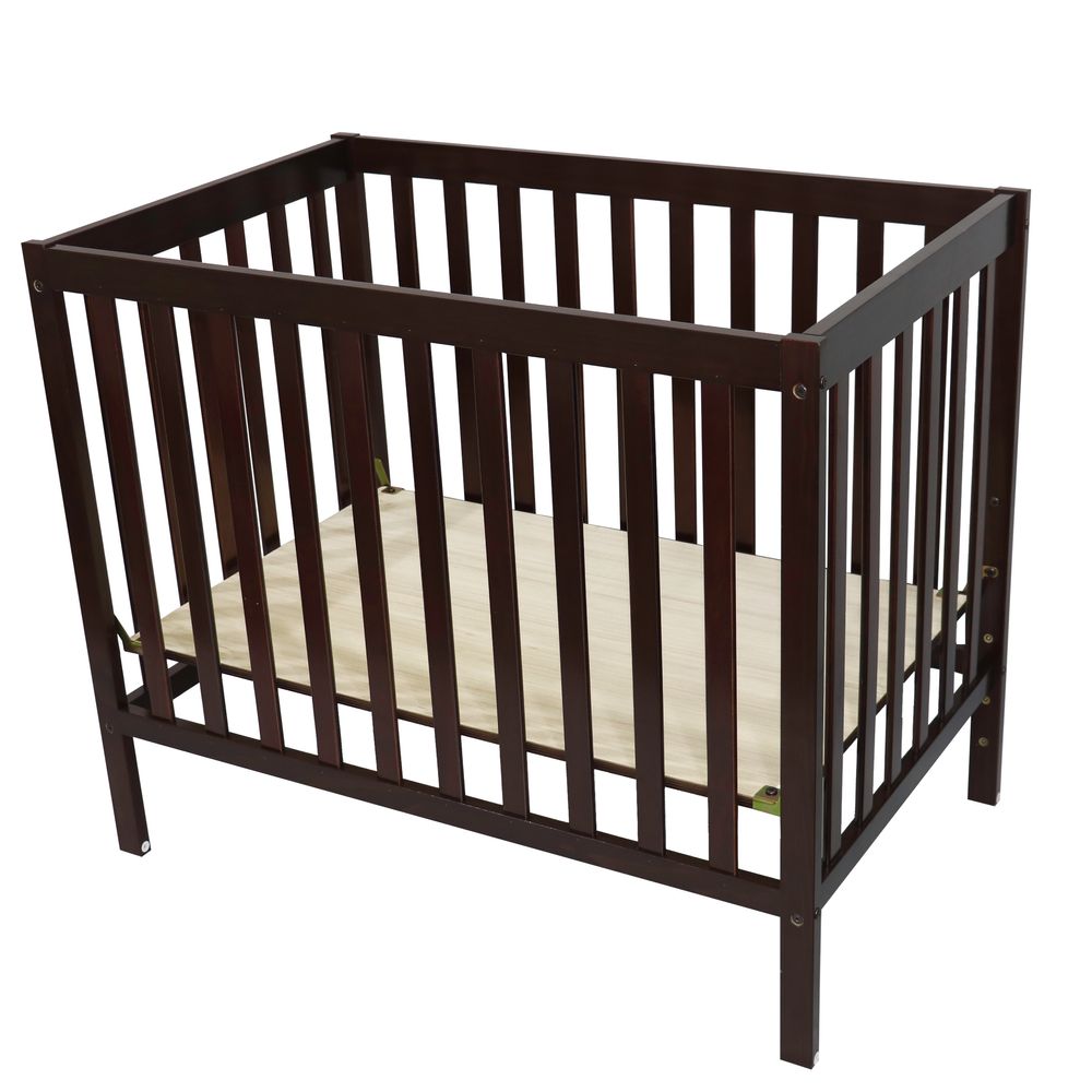 Bebesitos ClassiComfort Wooden Baby Crib - Dark Brown