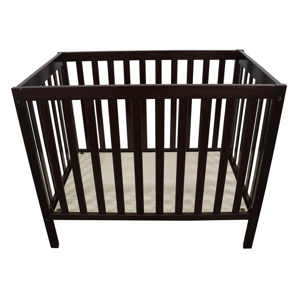 Bebesitos ClassiComfort Wooden Baby Crib - Dark Brown