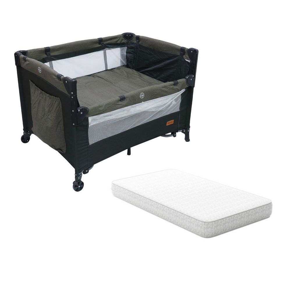 Bebesitos Next To Me Nursery Center Bassinet With Fitted Thick Mattress - Grey
