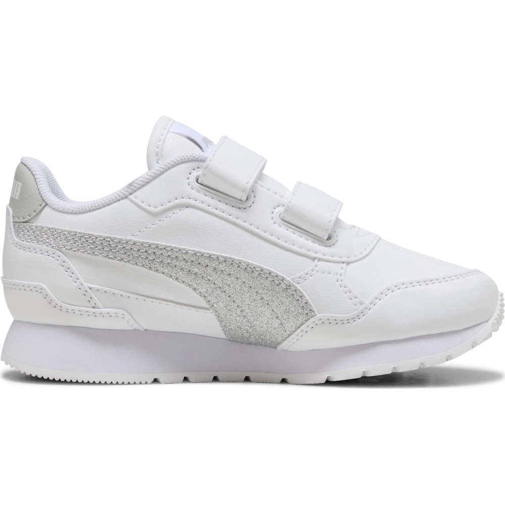 بوما - حذاء رياضي لامع للبنات ST Runner V4 SL - أبيض