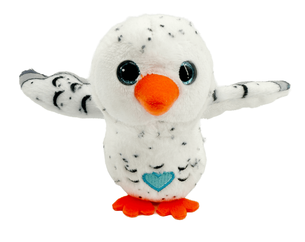 Happy Yappers - White Owl Plush Toy - White