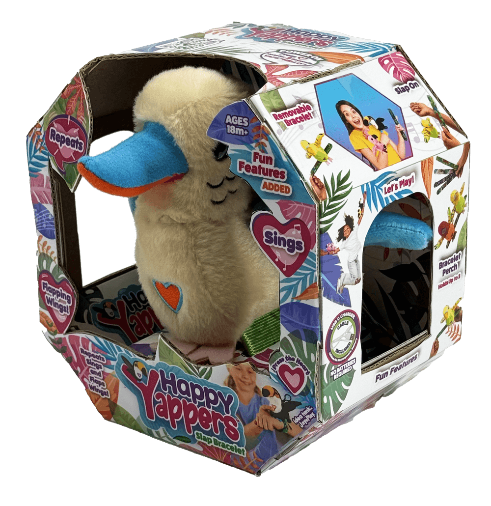 Happy Yappers - White Kookaburra Plush Toy - White