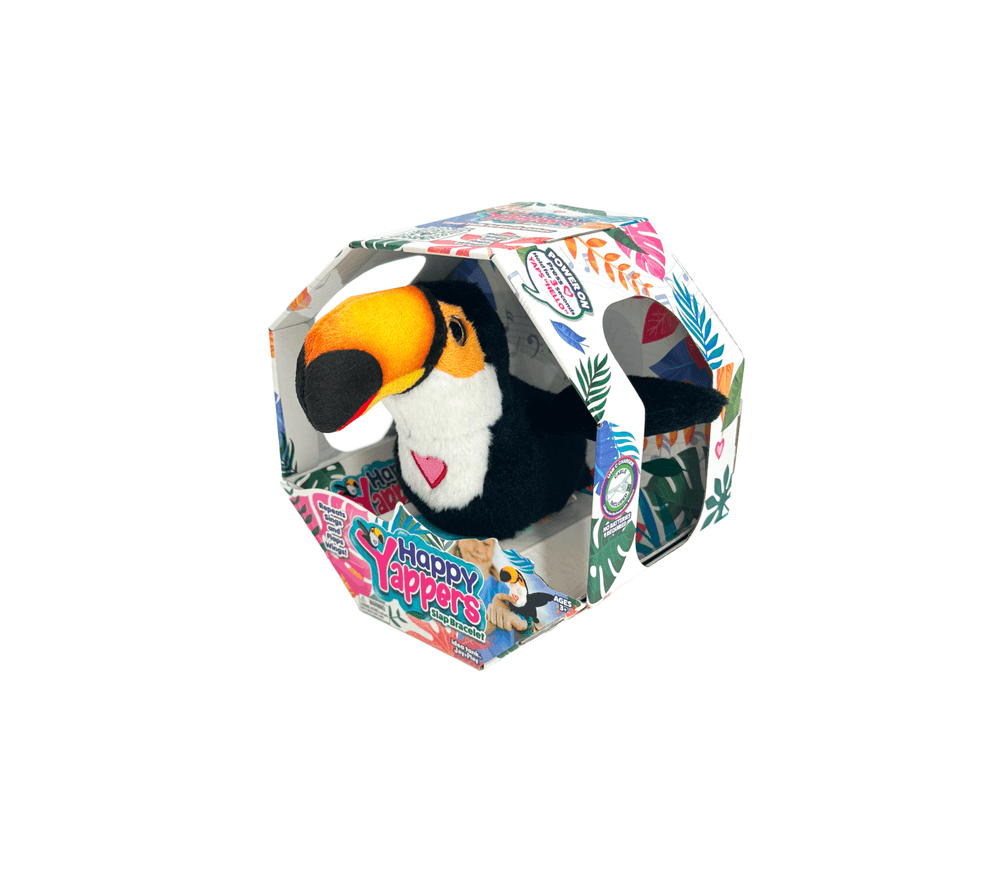 Happy Yappers - Toucan Wearable Plush Bird - Black/Yellow