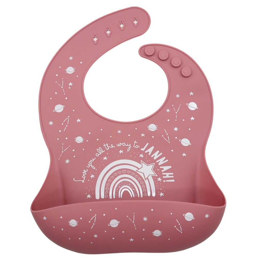 Once Upon A Dua - Lux Silicone Baby Bib - Dusty Pink