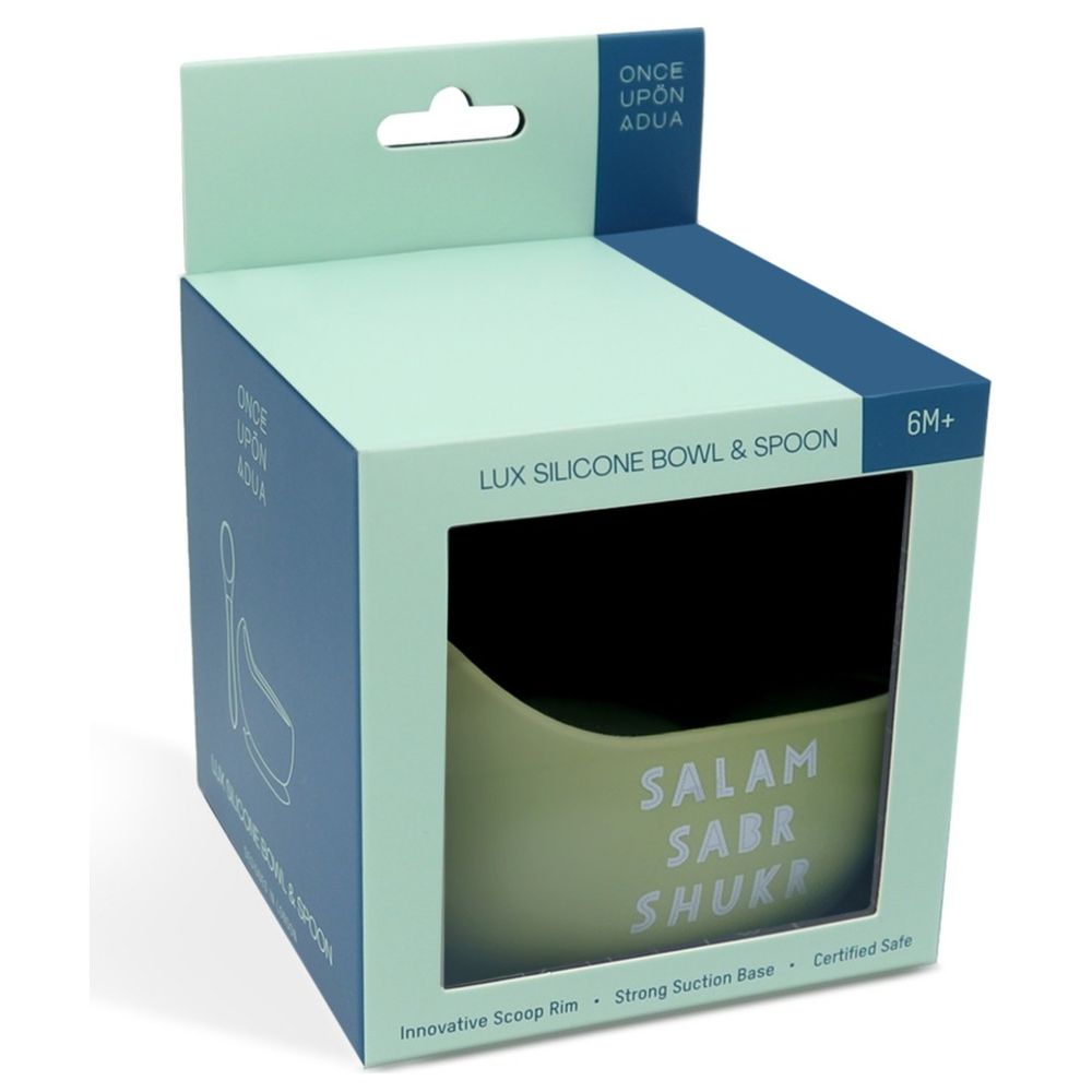 Once Upon A Dua - Lux Silicone Baby Bib - Olive Green