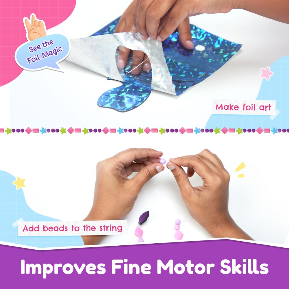 Bloomingo - Mermaid Dream Catcher Craft Kit - Multicolor - 150 Plus Pcs