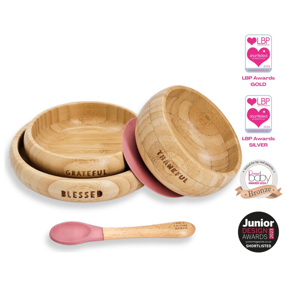 Once Upon A Dua - My First Bamboo Breakfast Set - Rose Pink - 4 Pcs