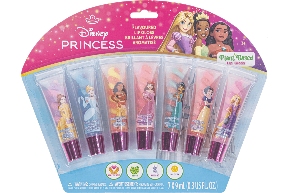 TownleyGirl - Disney Princess Flavoured Lip Gloss Set - Multicolor - Pack of 7 - 9 ml