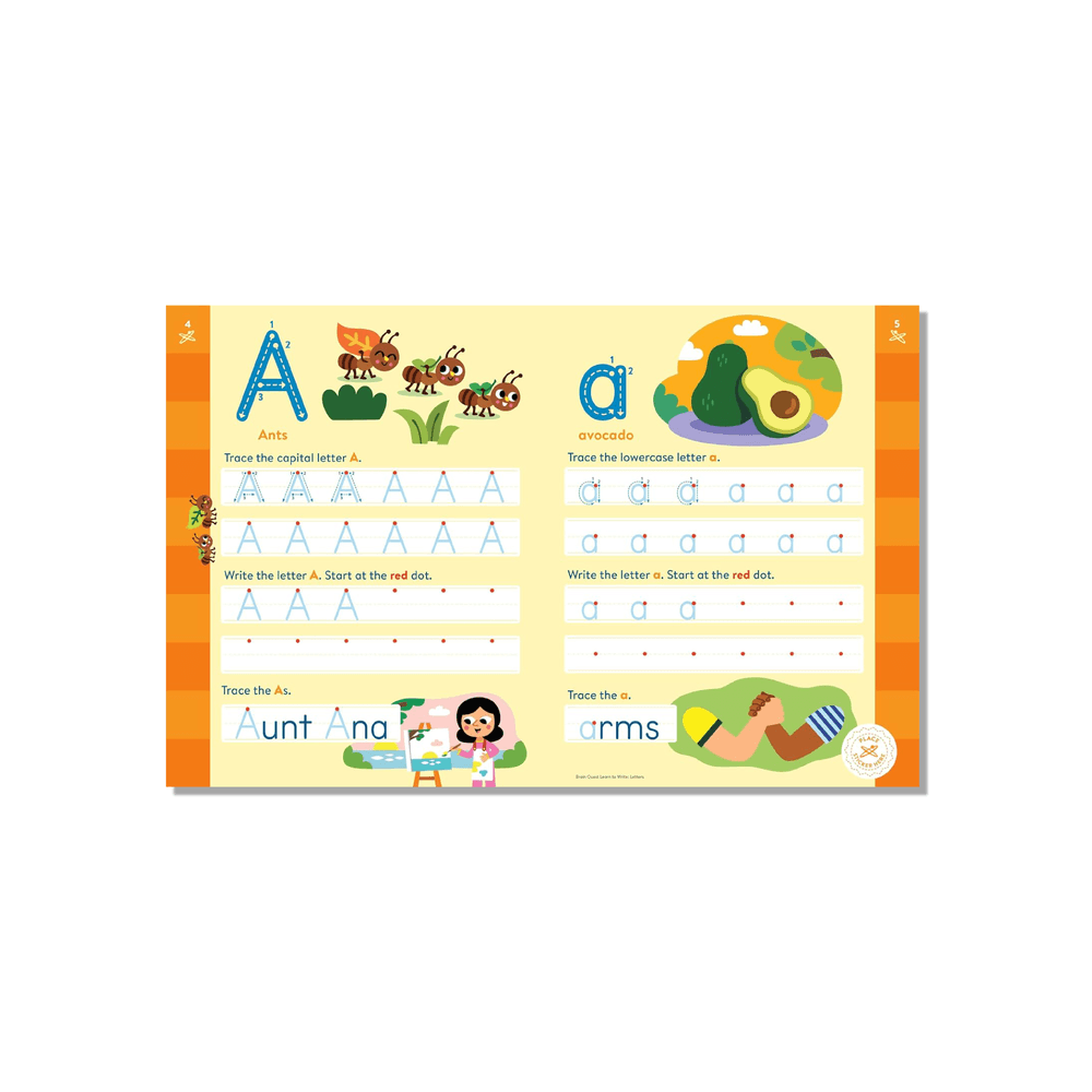 برين كويست تعلم الكتابة: الحروف