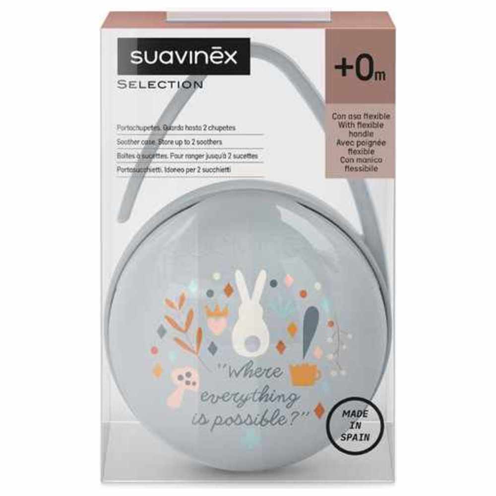 Suavinex - Duo Pacifier Holder for Storing Pacifiers - Blue