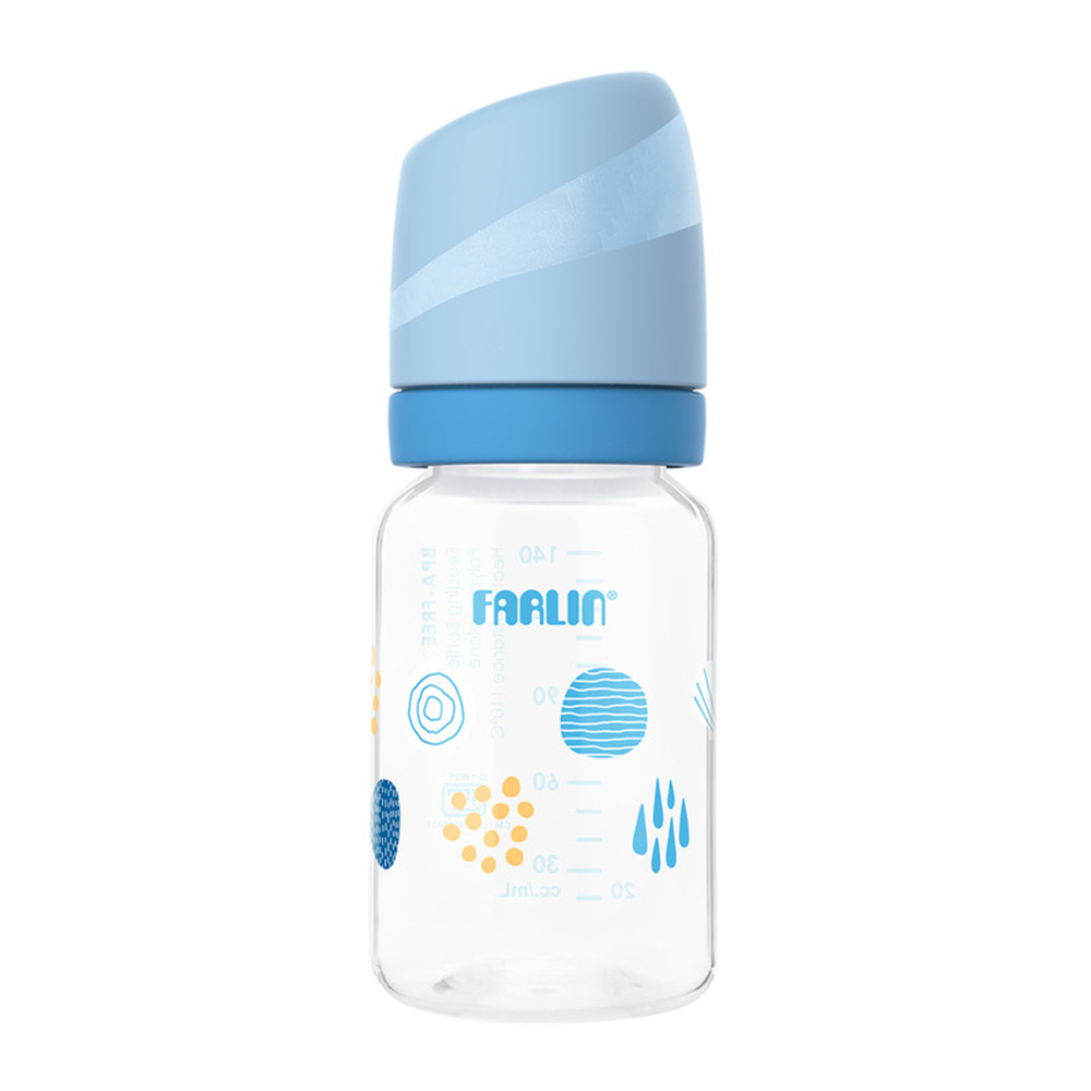 فارلين - رضّاعة قياسية العنق من البولي بروبيلين، قابلة للنمو مع الألوان - 240 مل