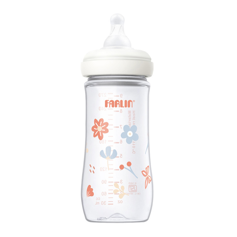 رضّاعة فارلين - جرا وذ كلرز PP ذات عنق عريض - برتقالي - 270 مل