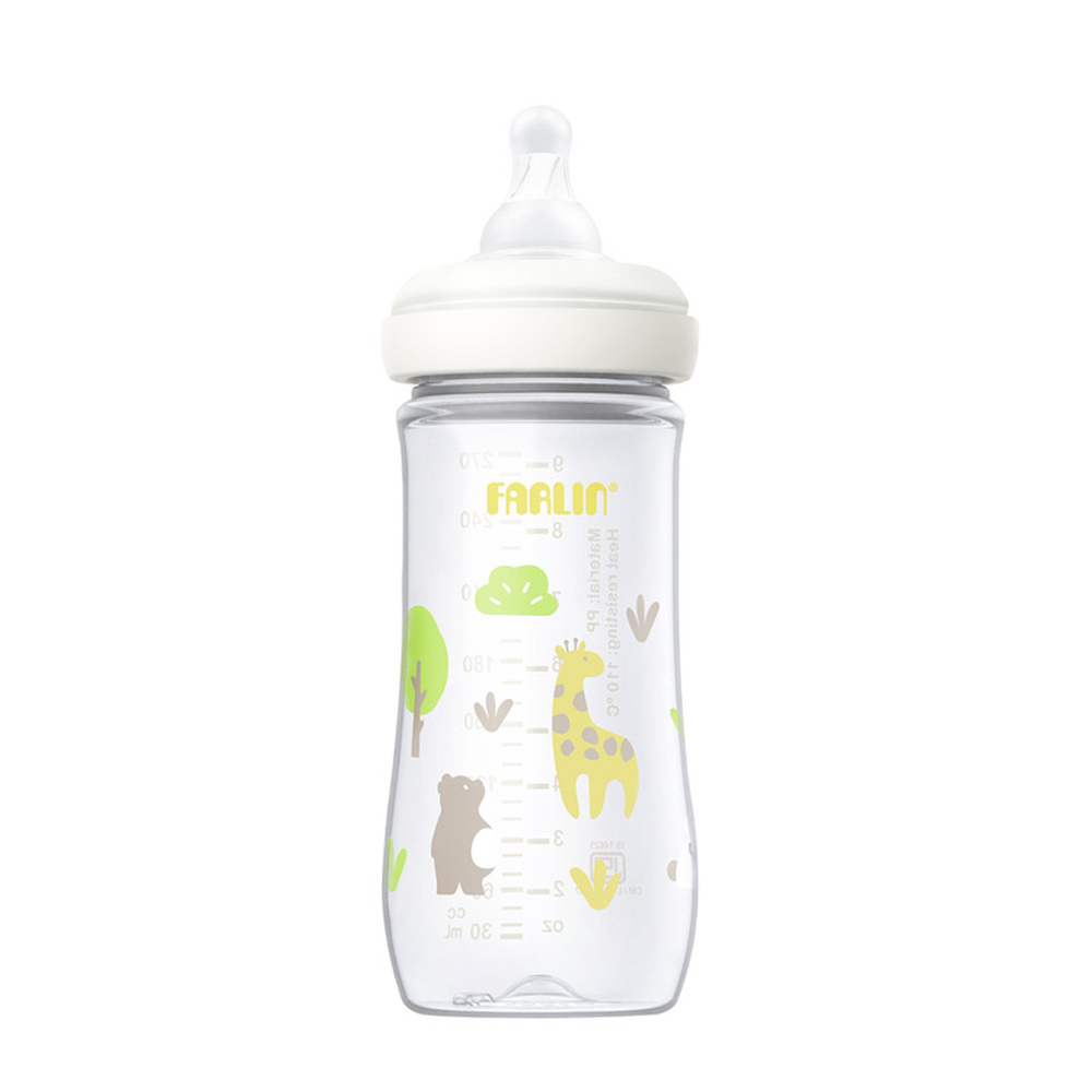 Farlin Grow With Colors PP Wide Neck Feeding Bottle - Yellow - 270 ml