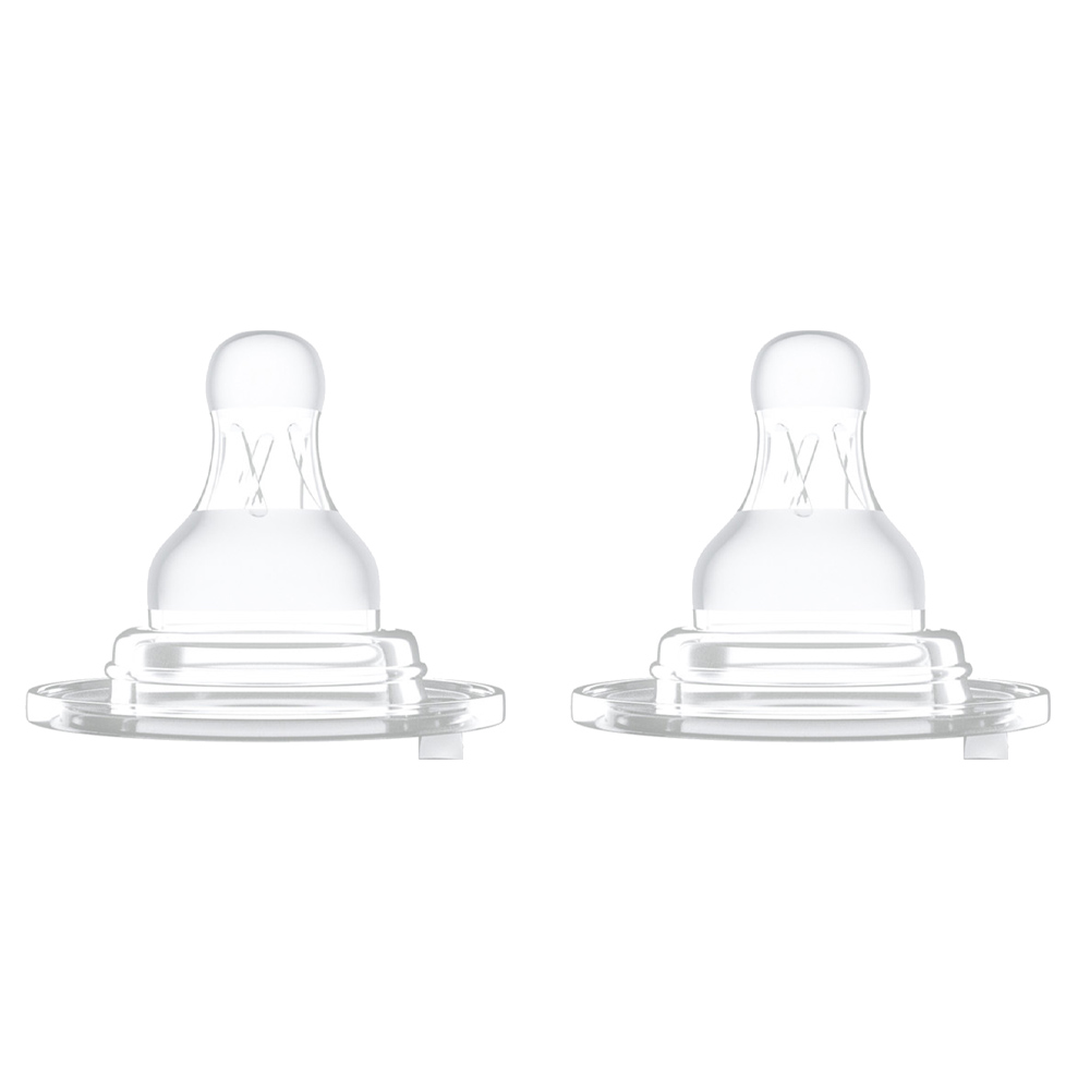 فارلين - حلمات سيليكون شفافة عريضة الرقبة قابلة للتمدد ومضادة لتراكم الشعر - طقم من قطعتين