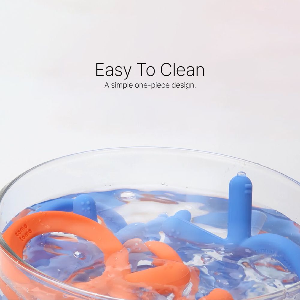 Comotomo - Silicone Baby Teether - Multicolor - 3 Pcs