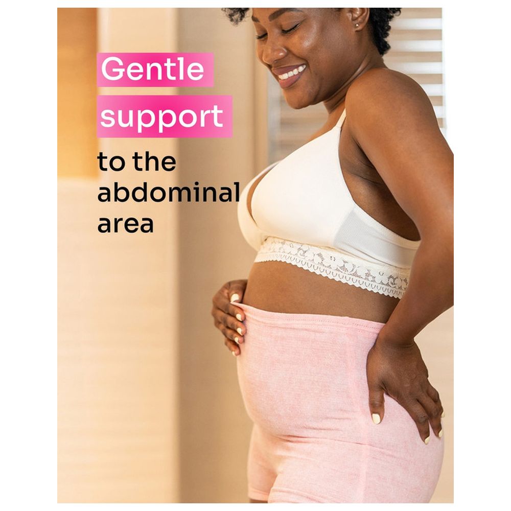 Mommy First - High-Waisted Postpartum Underwear - Pink - Pack of 8