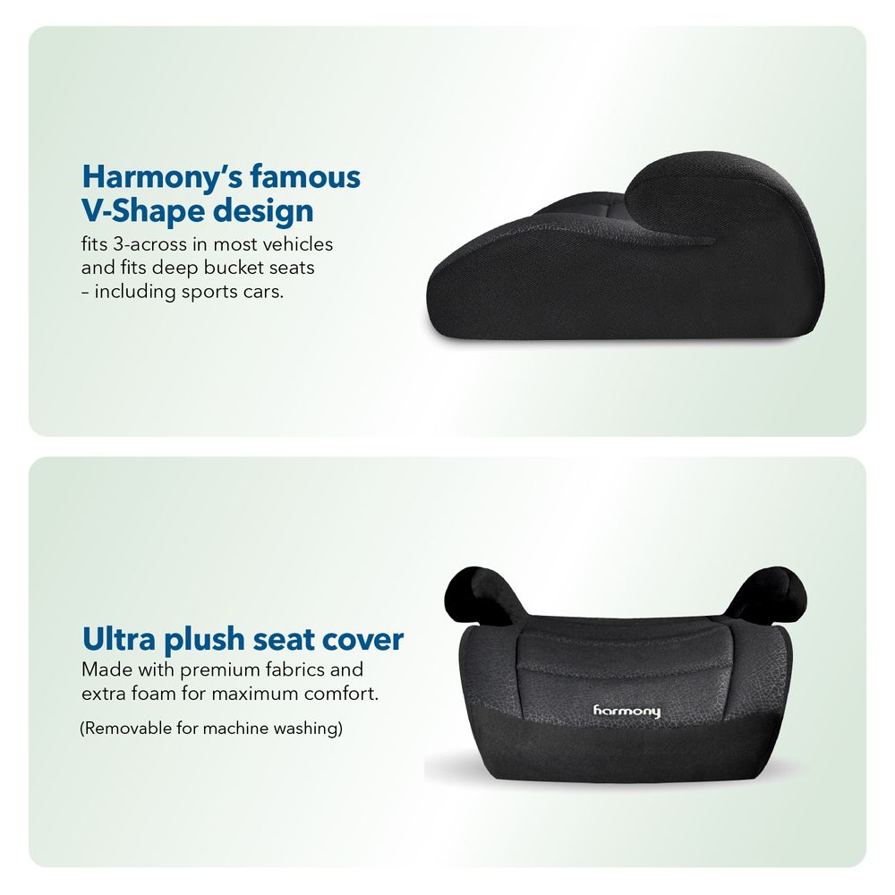 Harmony - Youth Booster Belt-Positioning Booster Seat - Black