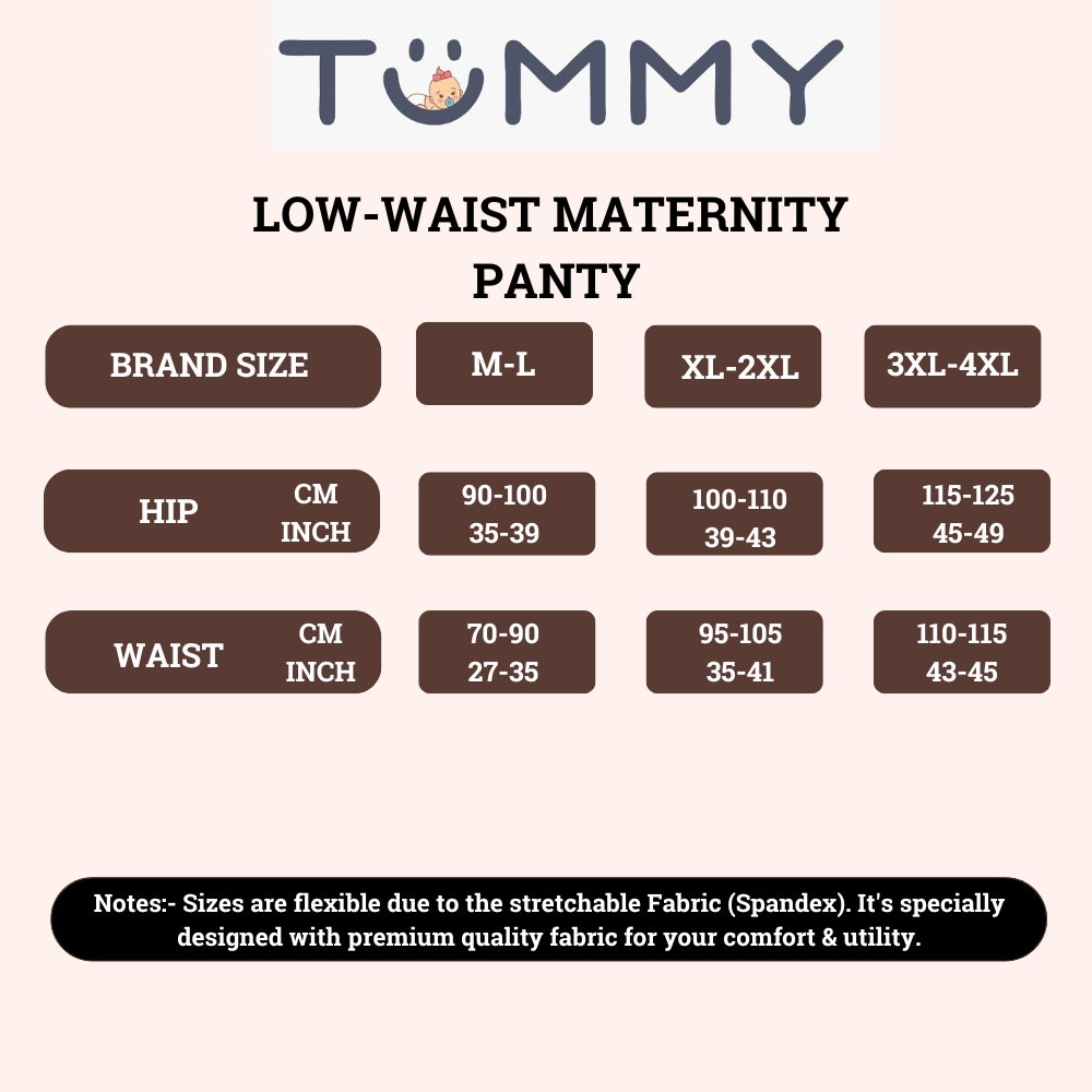 Tummy - Low Waist Maternity Panty Bamboo Cotton - Pack Of 2