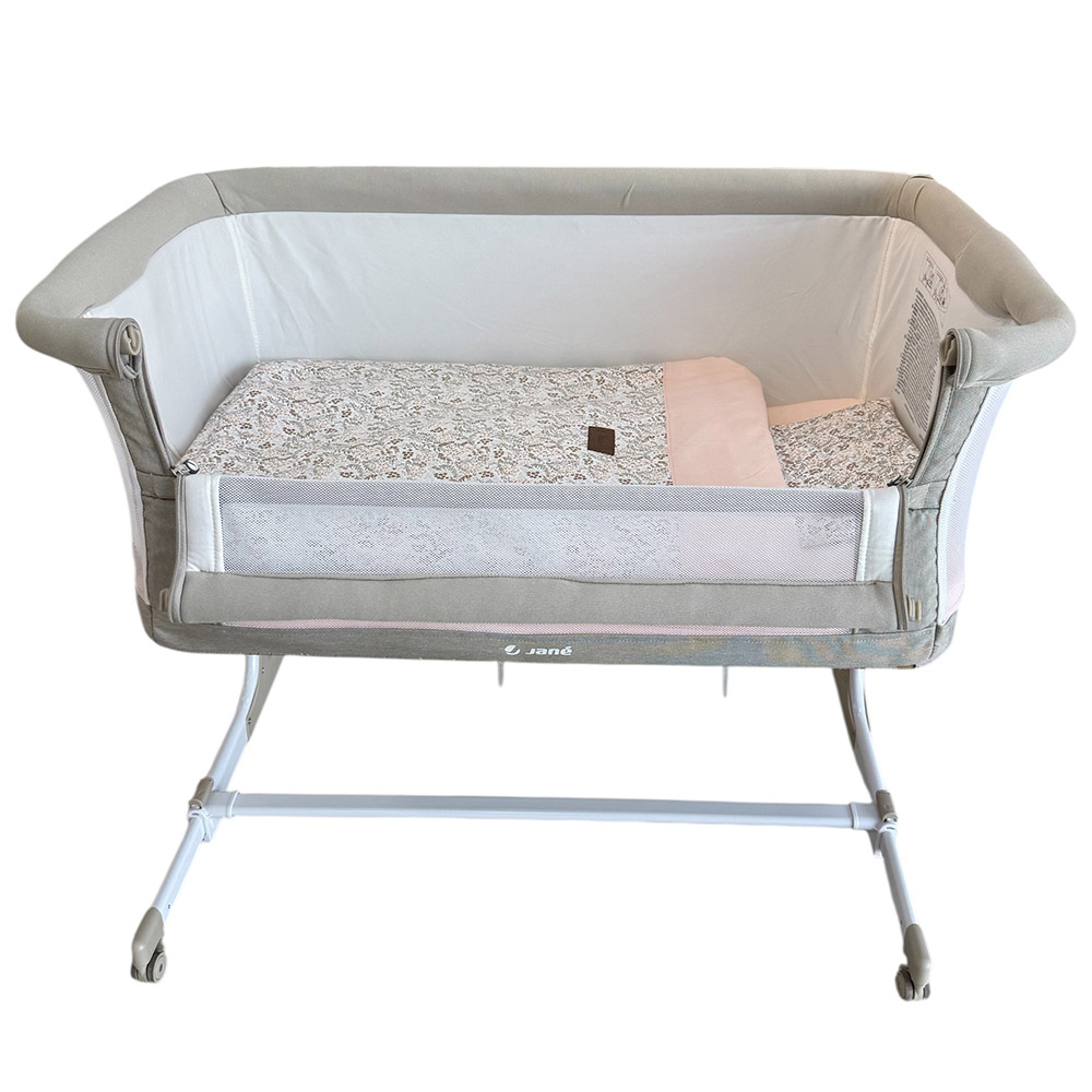 Jane Baby Side Co Sleeping With Bedding Pale