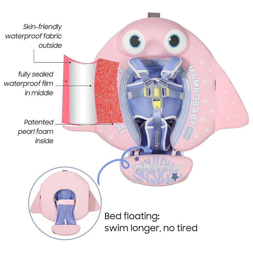 Mambobaby - Baby Water Animal Swimming Float With Canopy