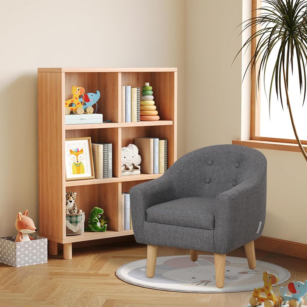 Miila - Kids Armchair-Single Seater Toddler Couch With Solid Wooden Legs