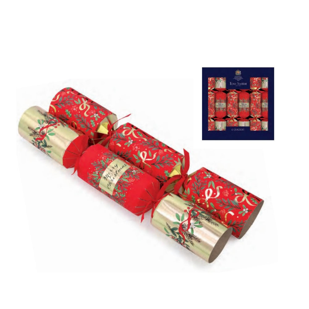 Tom Smith - Timeless Noël Premium Crackers - 6 Pc Set - 14-Inch