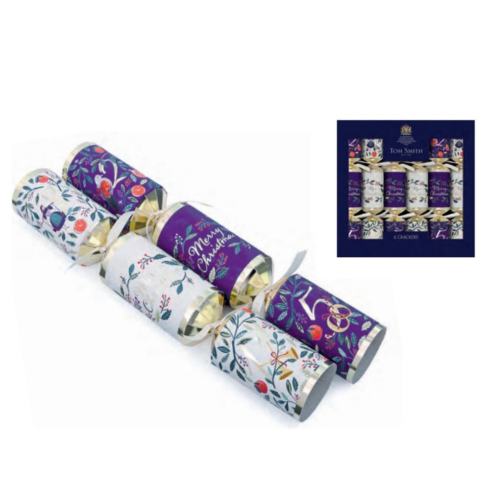 Tom Smith - 12-Days of Christmas Premium Crackers - 6 Pc Set - 14-Inch