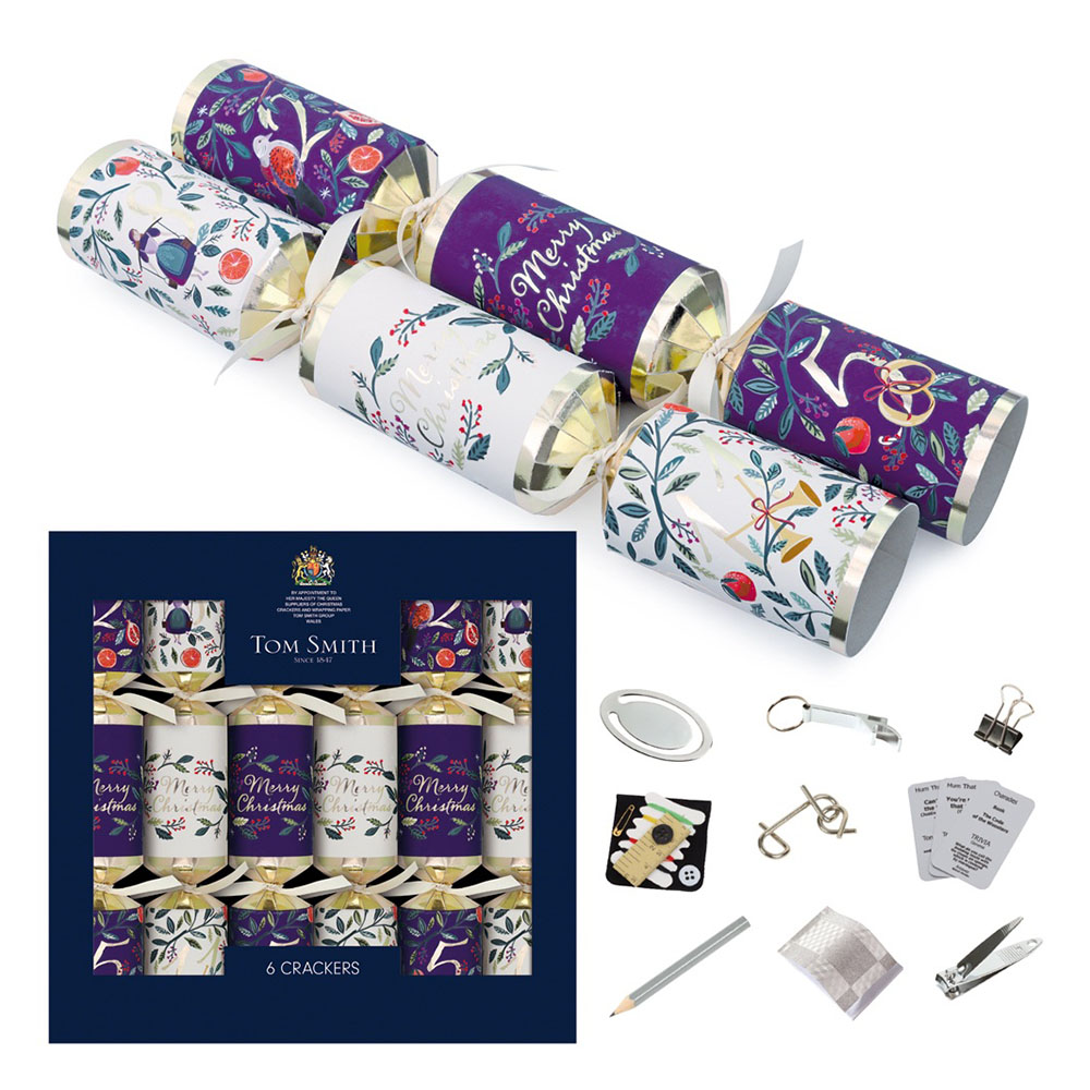 Tom Smith - 12-Days of Christmas Premium Crackers - 6 Pc Set - 14-Inch