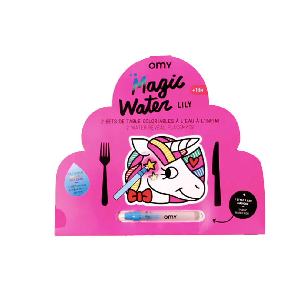 أومي - حصائر الصحون سحرية بالماء ليلي - عدد 2 - زهري