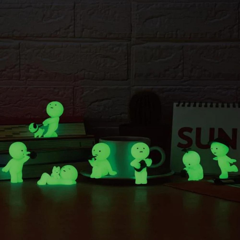 Pop Mart Smiski Sunday Series Glow In The Dark Mini Figure - Style May Vary - 1 Pc