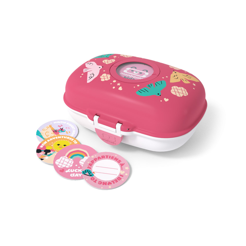 Monbento - Gram Snack Box - Pink Birds
