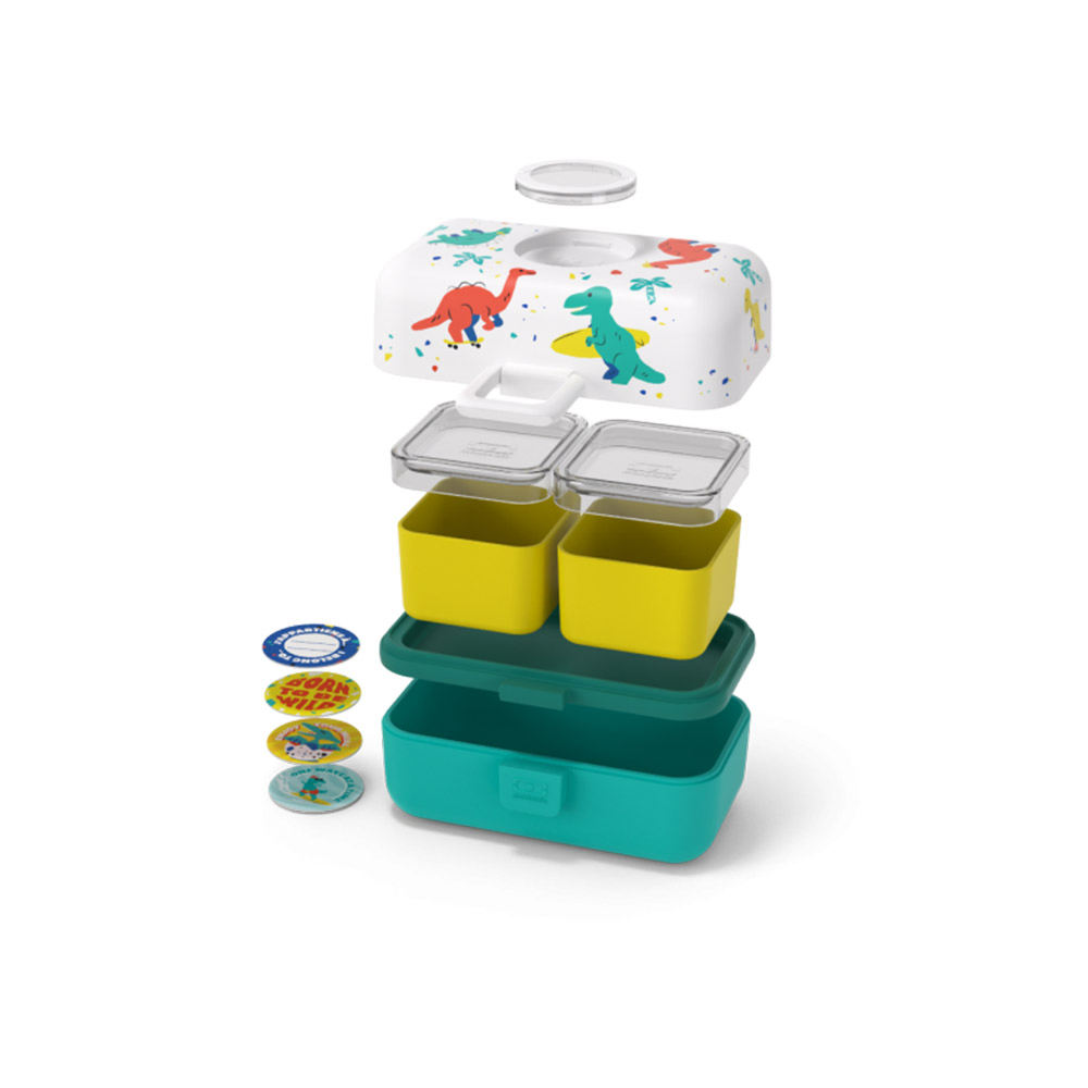Monbento - Tresor Kids' Bento Box - Blue Dino
