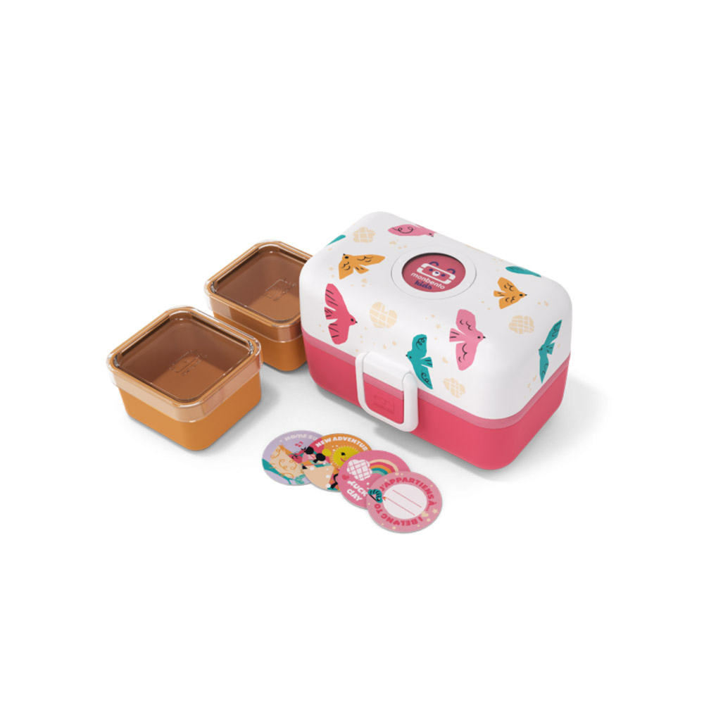 Monbento - Tresor Kids' Bento Box - Pink Birds