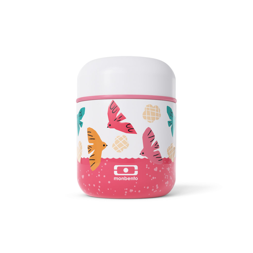 Monbento - Kids' Insulated Food Jar - Pink Birds