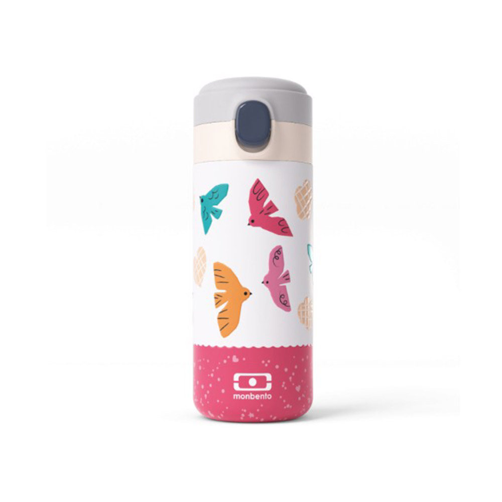 Monbento - Pop Kids' Insulated Bottle - Pink Birds