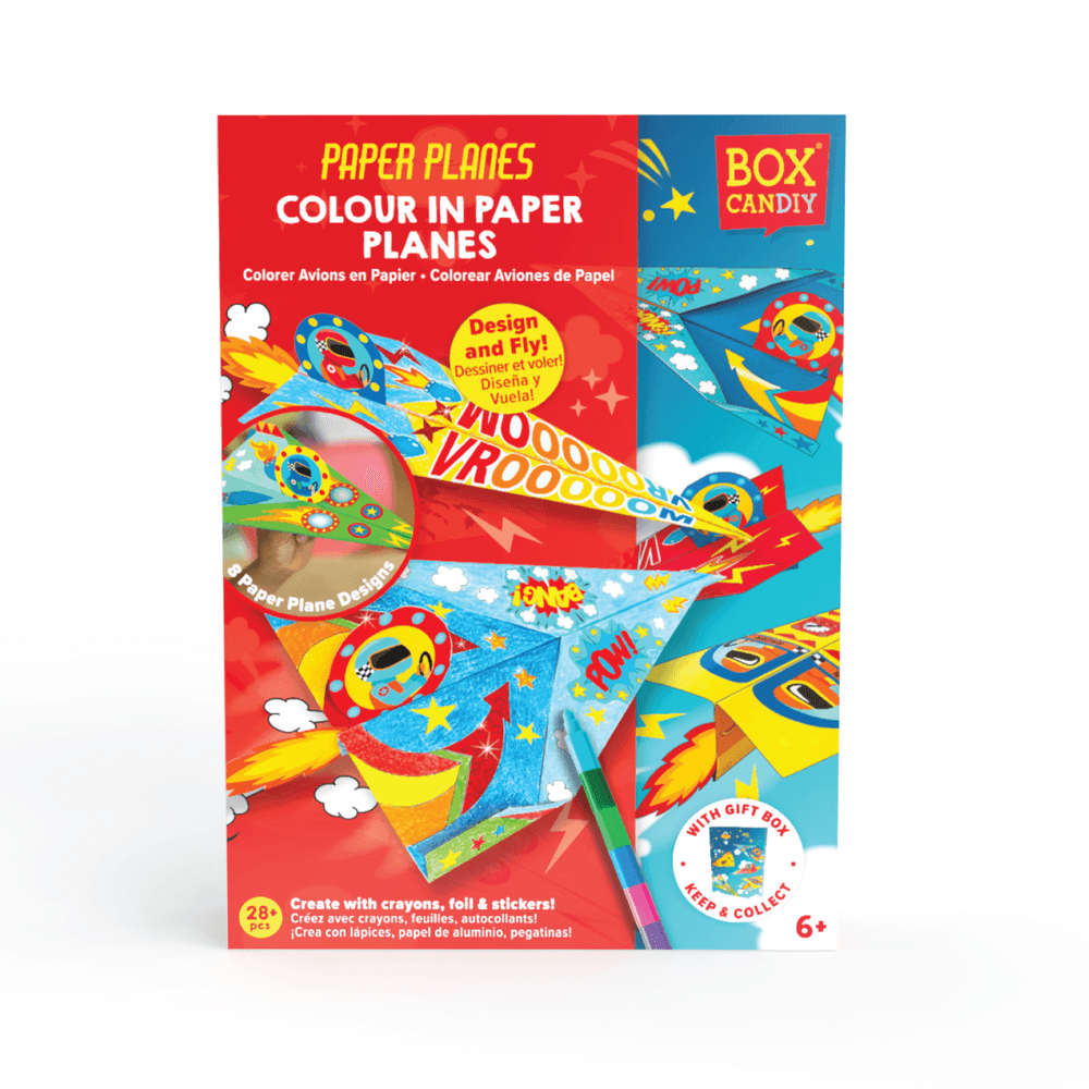 Box Candiy - Paper Planes - 20 Paper Planes To Colour In And Decorate