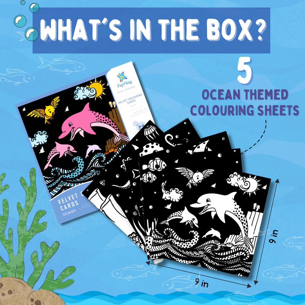 PepPlay - Velvet Colouring Cards - Ocean