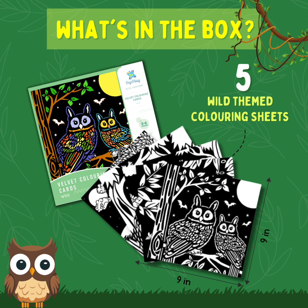 PepPlay - Velvet Colouring Cards - Wild