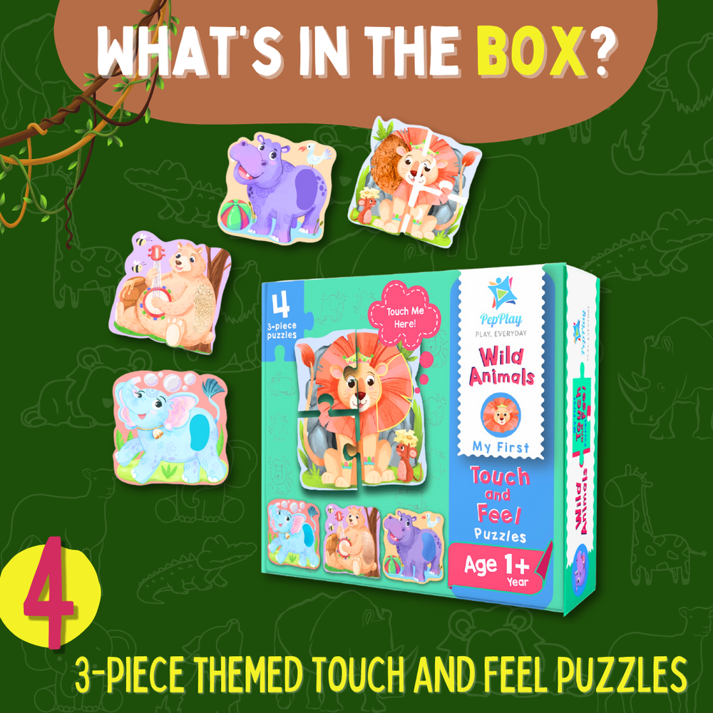 PepPlay - Touch & Feel Puzzle - Wild Animals