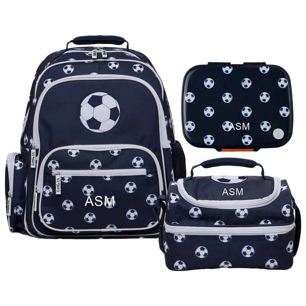 Little IA - Personalized Kickstart School Set - Large - Blue - 3 Pcs